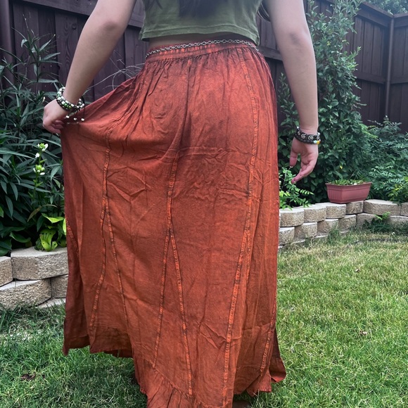 Rustic Patchwork Embroidered Boho Skirt - Picture 8 of 16
